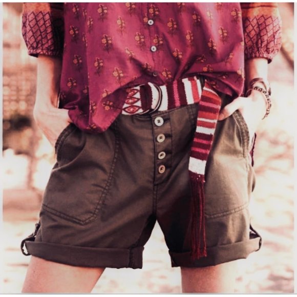 Sundance Pants - Sundance Size 6 Brown Everyday Explorer Shorts Cotton Stretch 31x 8.5"/6"cuff